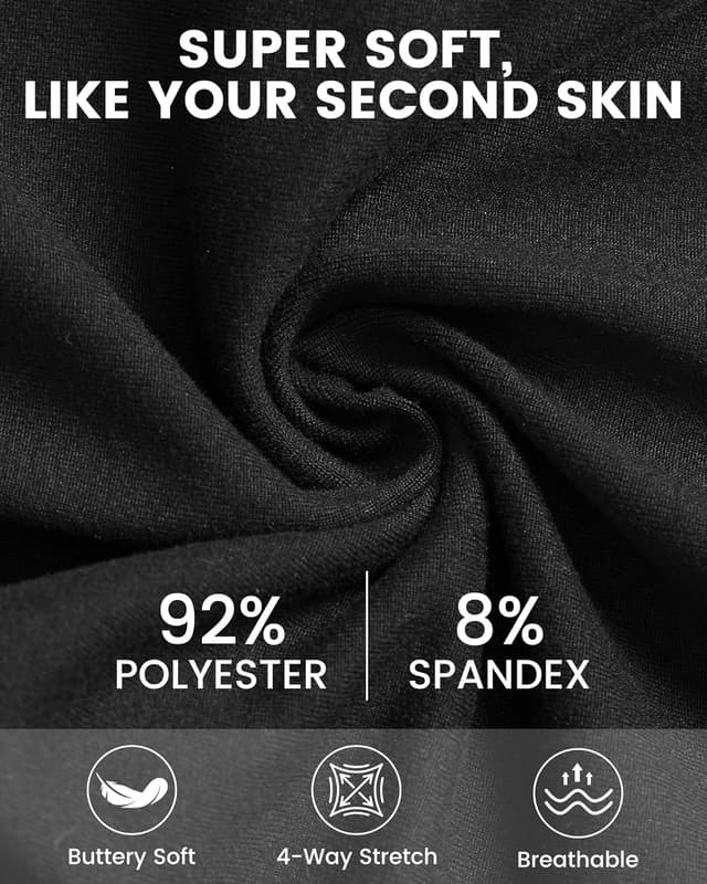 Detalle de TNNZEET 3-Pack High-Waisted Tummy Control Leggings for Women (Black) with Pockets