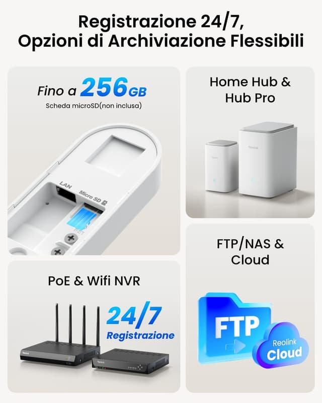 Detalle de Reolink 2K cablato videocitofono Wi‑Fi con Chime e visuale 180° (bianco) – rilevamento uomo/pacco, audio bidirezionale