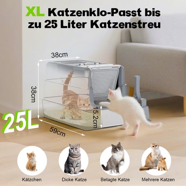 Detalle de SZEE XL Edelsthal Katzenklo 25 L 🐱