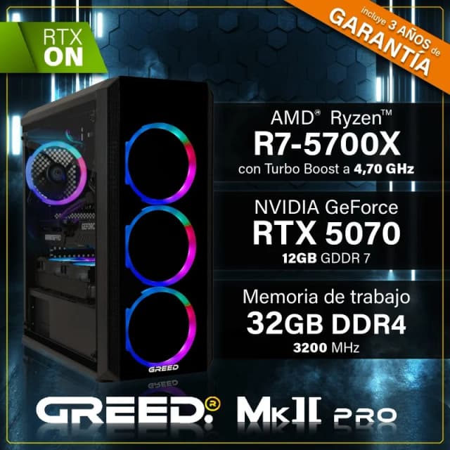Detalle 2 de GREED MK2 Pro Ryzen 7 5700X, 32 GB y 1 TB SSD