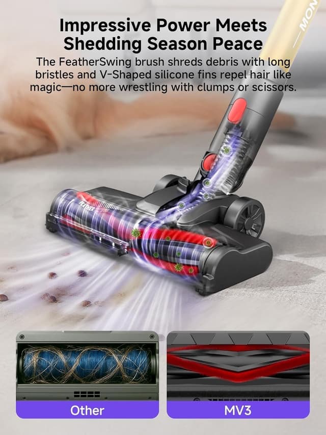 Detalle 2 de MV3 Cordless Vacuum Cleaner 45KPa, 50 mins 🧹