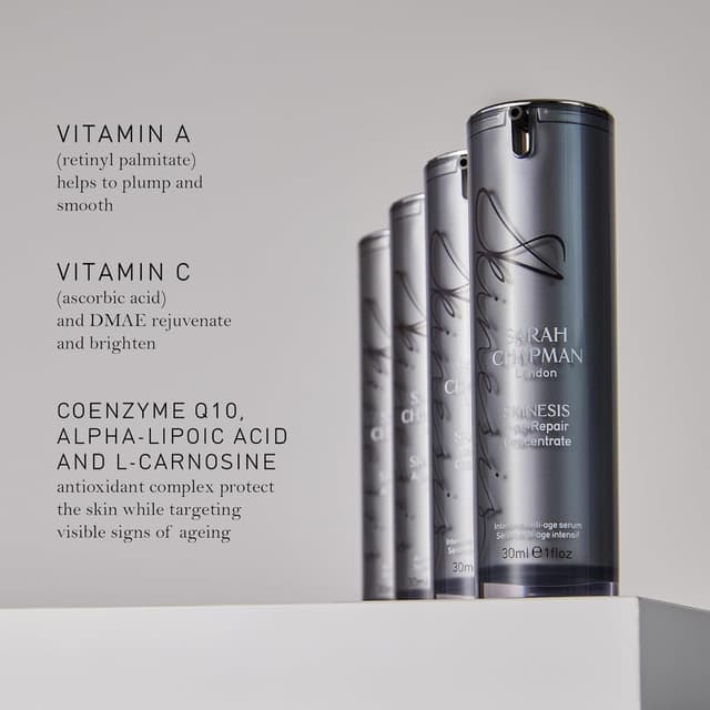 Detalle de Sarah Chapman Skinesis Age-Repair Serum (Vitamin A) – Lightweight anti-ageing serum for firmer, smoother-looking skin, 30 ml