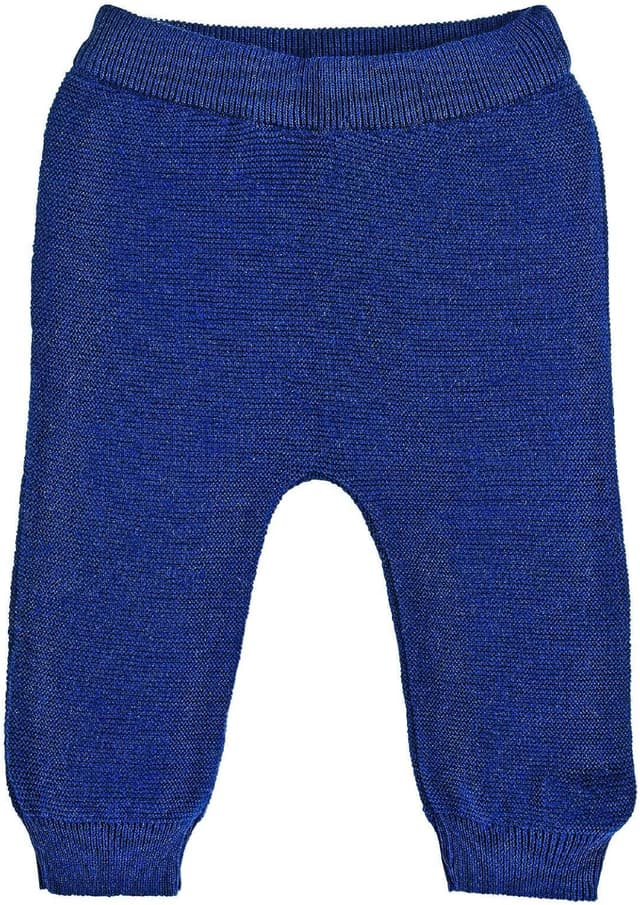 Detalle de Sterntaler Unisex Kinder Strickhose mit Rippstrickbund (GOTS), blau (Strick-Hose, Baumwolle) – z.B. Größe 56