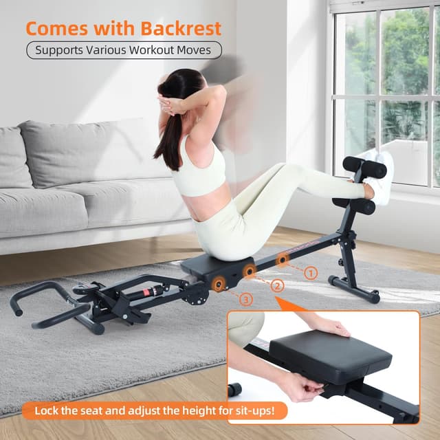 Thumbnail 6 de Sportneer Rudergerät Zuhause klappbar 12 Stufen