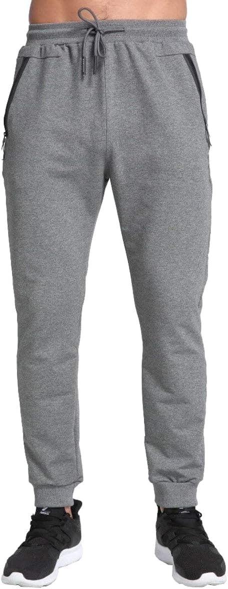 Detalle 2 de Tansozer Mens Slim Fit Tracksuit Bottoms Joggers with Zip Pockets