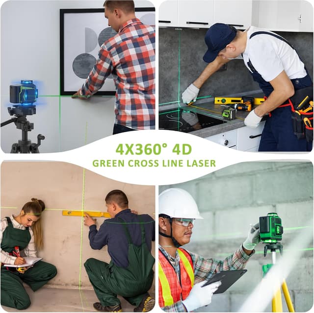Thumbnail 2 de Vincona Kreuzlinienlaser Grün 4 x 360°