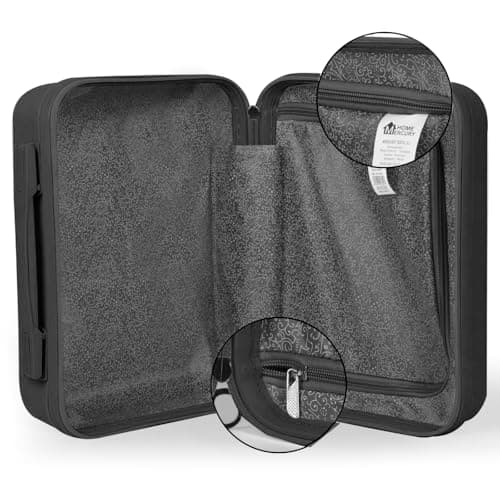 Detalle 2 de MERCURY TEXTIL juego de 4 maletas de viaje (cabina, mediana y grande) con neceser en polipropileno negro