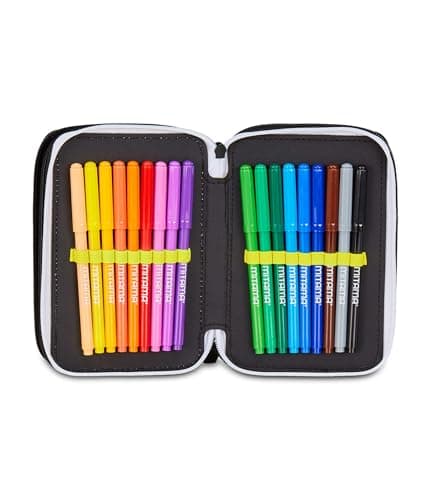 Thumbnail 3 de Seven Juventus Estuche escolar 3 cremalleras negro