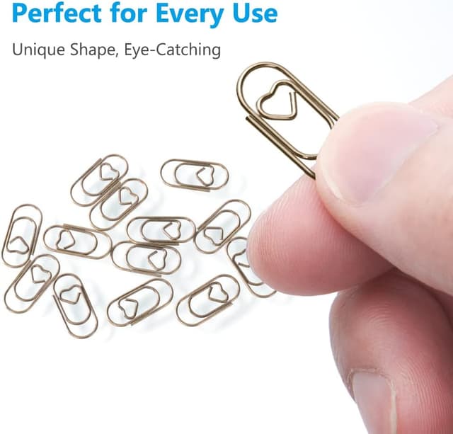 Detalle de Vicloon Piccole graffette a forma di cuore 130 pezzi