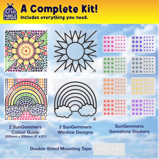 Detalle de Purple Ladybug SunGemmers DIY suncatcher kit
