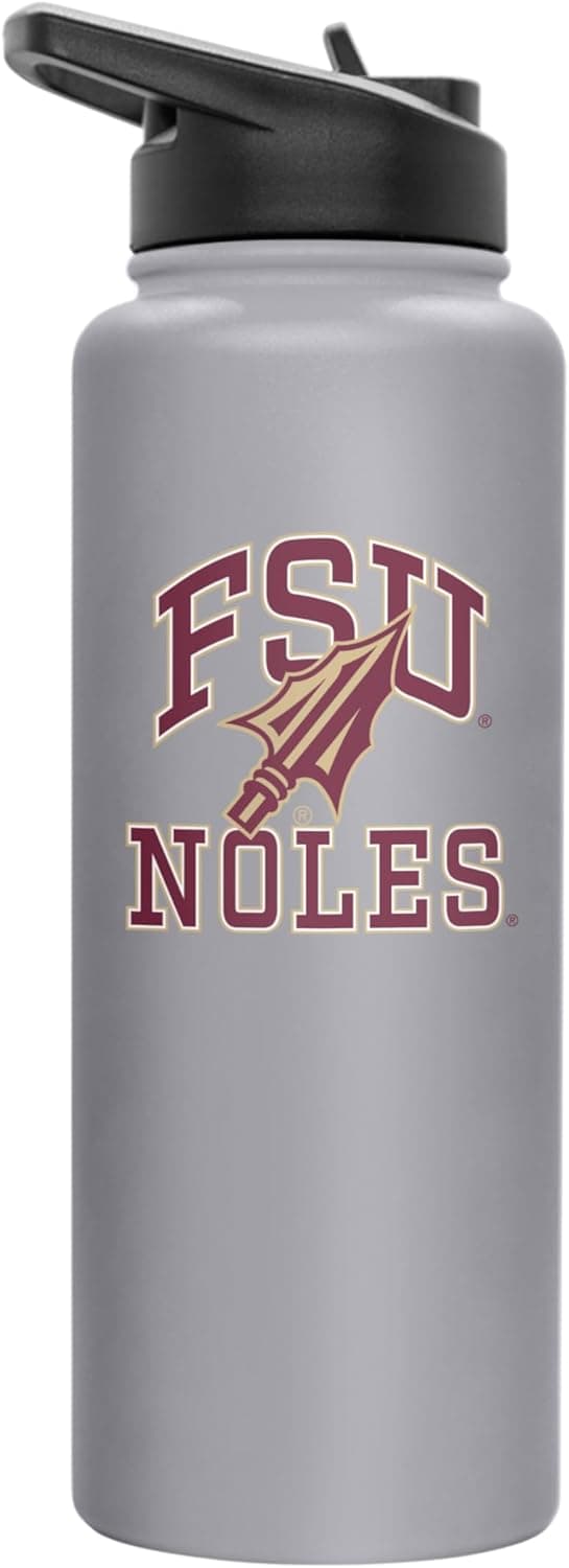 Detalle de Logo Brands NCAA Texas A&M Aggies Step & Repeat 34 oz Stainless Steel Quencher Bottle with All-Over Logo