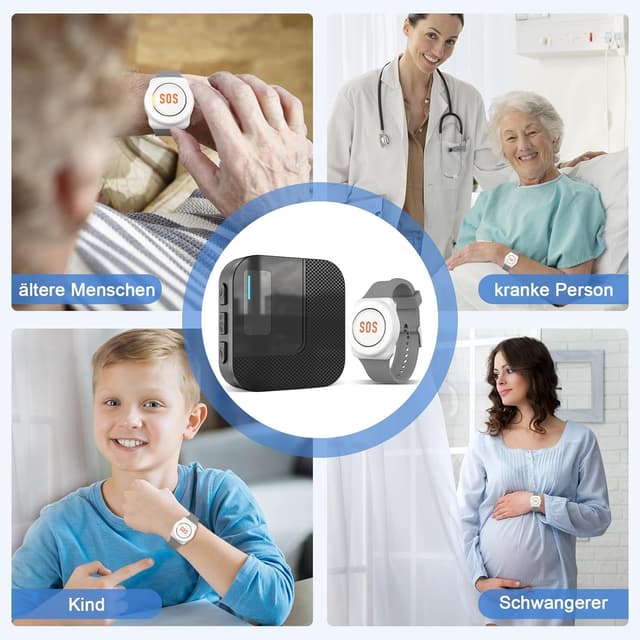 Thumbnail 6 de DAYTEE Notrufknopf für Senioren mit Handy-Alarm via WiFi (Tuya Smart) – erweiterbares Alert-System