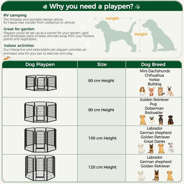 Thumbnail 4 de Yaheetech Parc 60 cm pour chien