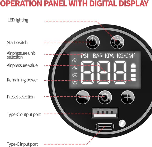 Thumbnail 4 de ZOVHYYA Compressore portatile 150 PSI