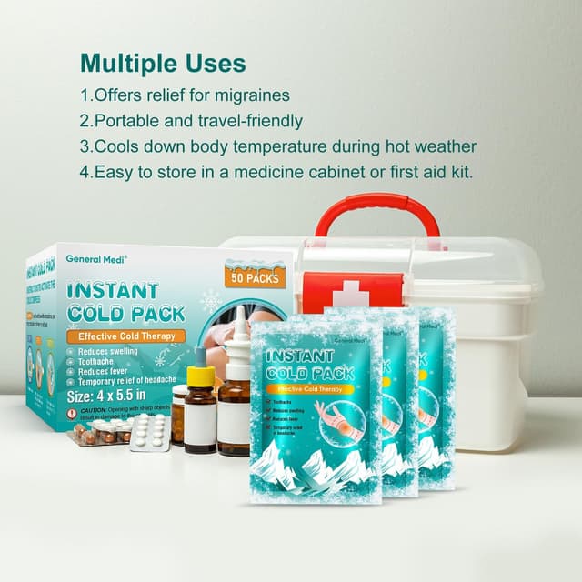 Thumbnail 6 de Instant Ice Cold Pack 10x14cm, Set of 50