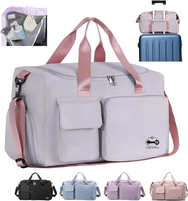 Thumbnail 6 de CarryFitness Sports Gym Bag Duffle Bag with Shoes Compartment (Waterproof, 37L) – Gray