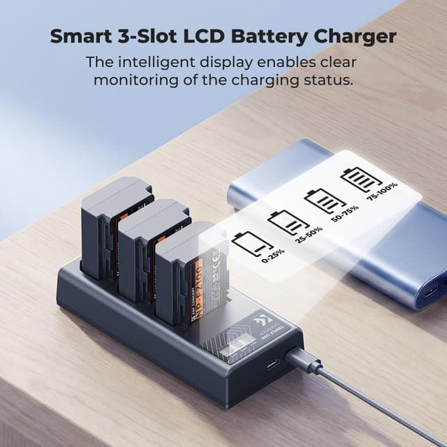 Detalle 2 de K&F CONCEPT NP-FZ100 2280mAh Akkupack