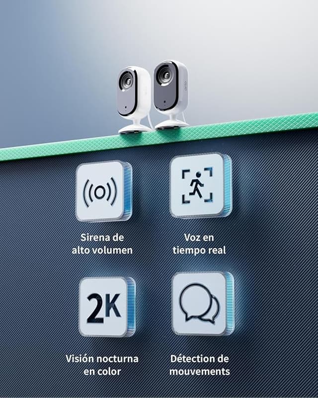 Detalle 2 de Arlo Essential 2 Cámara 2K, 2 cámaras 😊