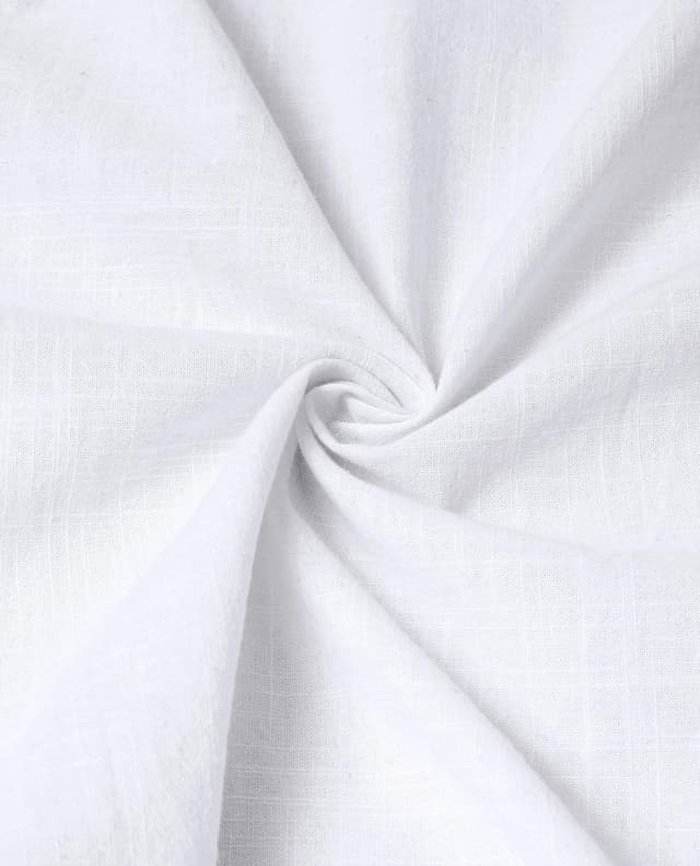 Detalle 2 de siliteelon Men’s Grandad Collar Long Sleeve Linen Shirt with Pocket (Regular Fit)