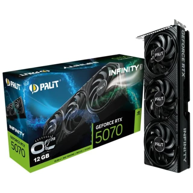 Imagen de Palit GeForce RTX 5070 Infinity 3 OC 12GB GDDR7 Reflex 2 RTX AI DLSS4 🎮 en OfertitasTOP