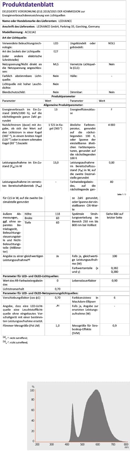 Thumbnail 2 de Osram Lámpara LED Classic A E27, 100W - Paquete de 3