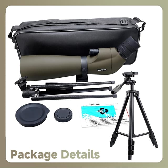 Thumbnail 6 de Svbony SV401 20-60x80mm HD spotting scope with dual tripod and carry bag (IPX6 waterproof, FMC optics)