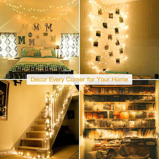 Thumbnail 6 de Ollny Christmas Tree Lights 20m 200 LED outdoor fairy lights (mains powered) with remote and timer