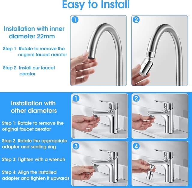 Thumbnail 5 de Hangrui FM22 Faucet Aerator 360° swivel tap 🚰