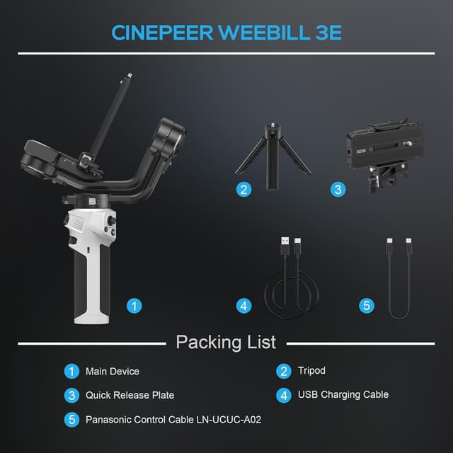 Thumbnail 5 de ZHIYUN Weebill 3E gimbal 3 kg payload
