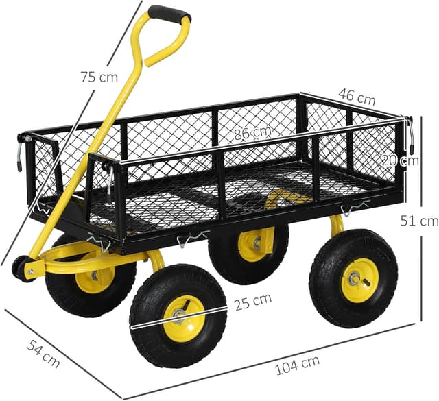 Thumbnail 6 de Outsunny Carro de Jardín basculante 200 kg