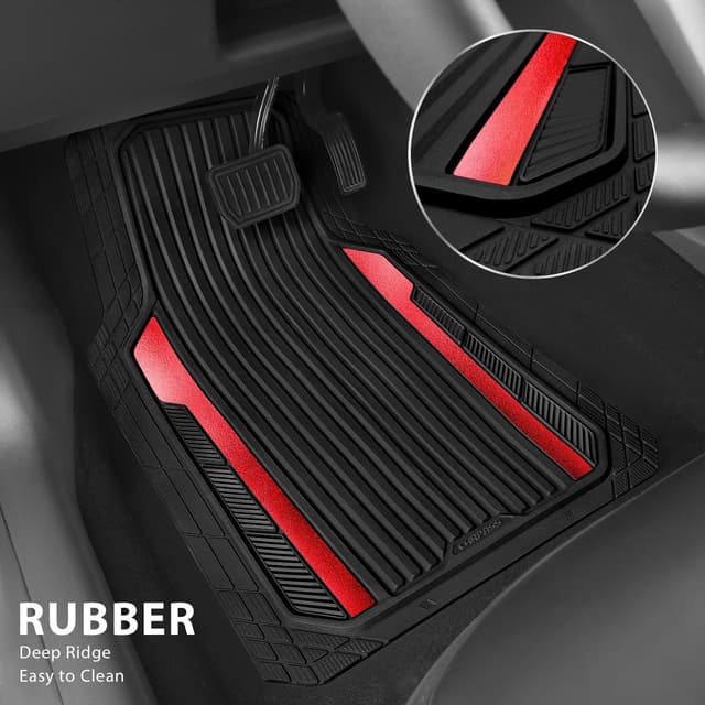 Detalle 2 de CAR PASS Heavy Duty Rubber Car Mats 27.2"