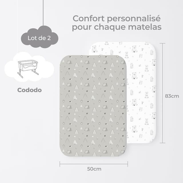 Detalle 2 de Dreamzie Drap housse 50x83 en lot de 2