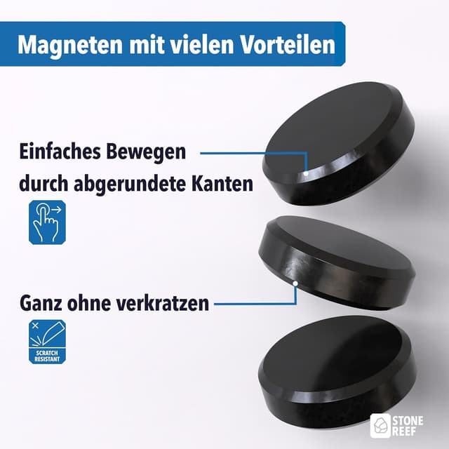 Detalle 2 de Magnet Set Schwarz 65 Stück Keramik-Ferrit 17,6×4,9 mm