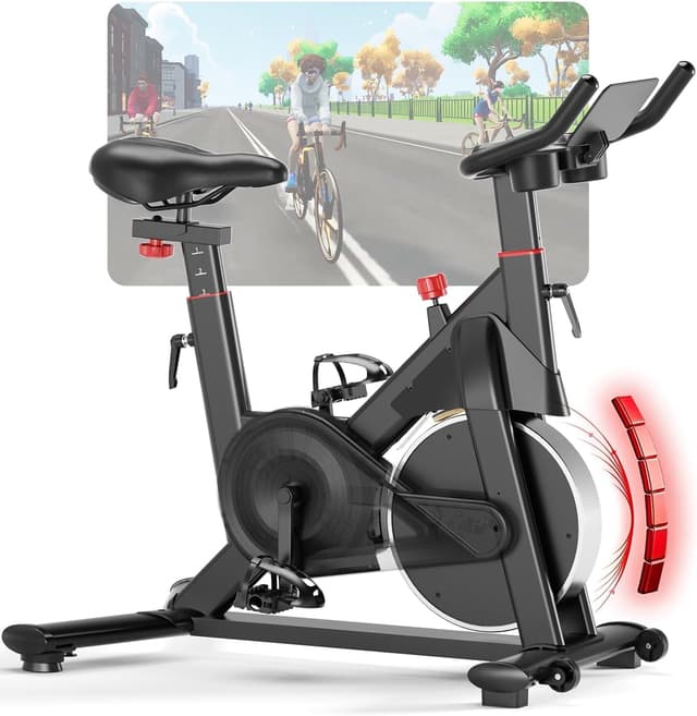 Detalle de Superun Cyclette da casa con resistenza magnetica e 32 livelli, controllo via app e portata fino a 136 kg