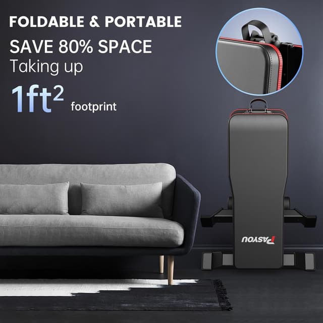 Detalle 2 de PASYOU PA400 Adjustable Weight Bench Press Foldable Workout Bench (Flat, Incline/Decline)