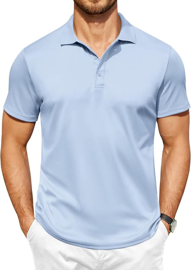 Thumbnail 6 de COOFANDY Men Quick-Dry Golf Polo