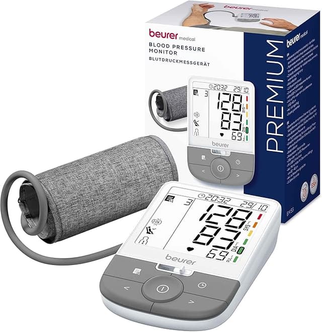 Detalle de Beurer BM 53 Tensiómetro de brazo con detección de FA 🩺