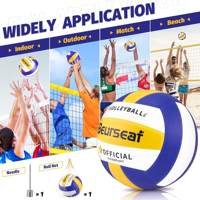 Detalle 2 de Beurseaf Volleyball Größe 5 für Indoor & Outdoor
