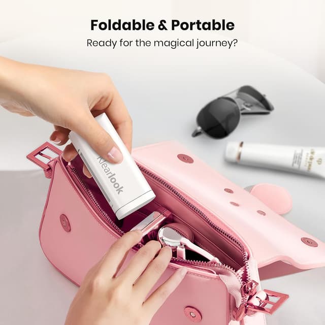 Detalle 2 de Klearlook Universal Flight Phone Holder (White) — Foldable, 360° Rotation, for 4.7–6.9 Inch Phones