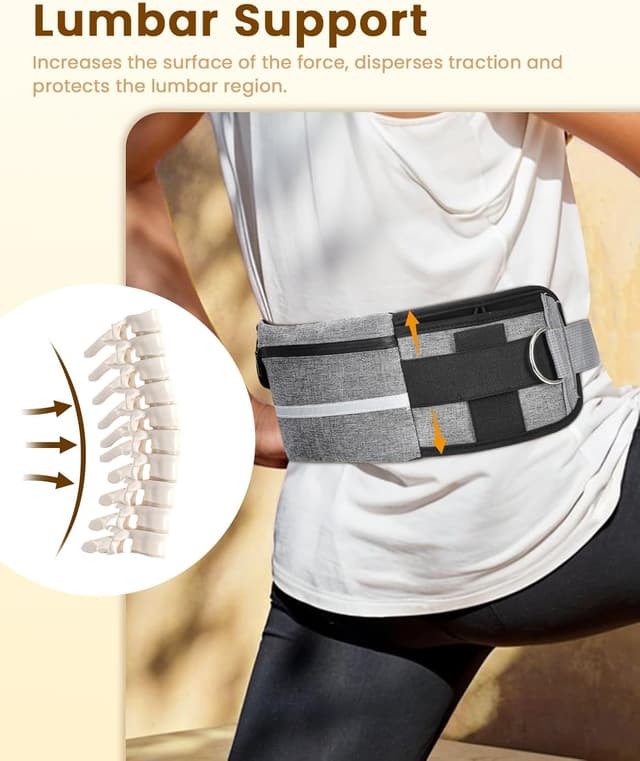 Detalle 2 de Pecute Hundeleine mit Tasche – Hüftgurt mit Pads, stoßdämpfendem Bungee und reflektierenden Streifen