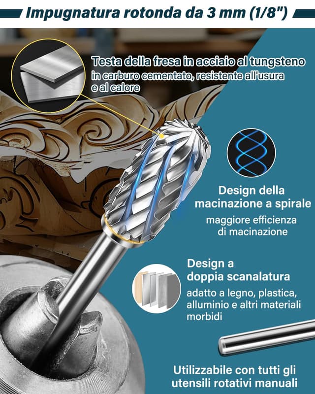 Thumbnail 2 de Set Frese Rotanti Gambo 1/8"