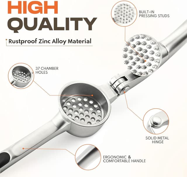 Detalle de SRISE Kitchen Garlic Press 1 set