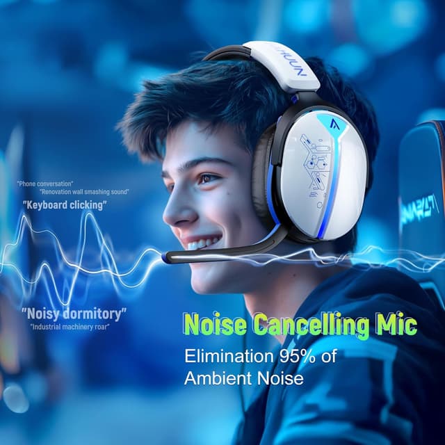 Thumbnail 4 de Buwnia Wireless Gaming Headset 40H battery