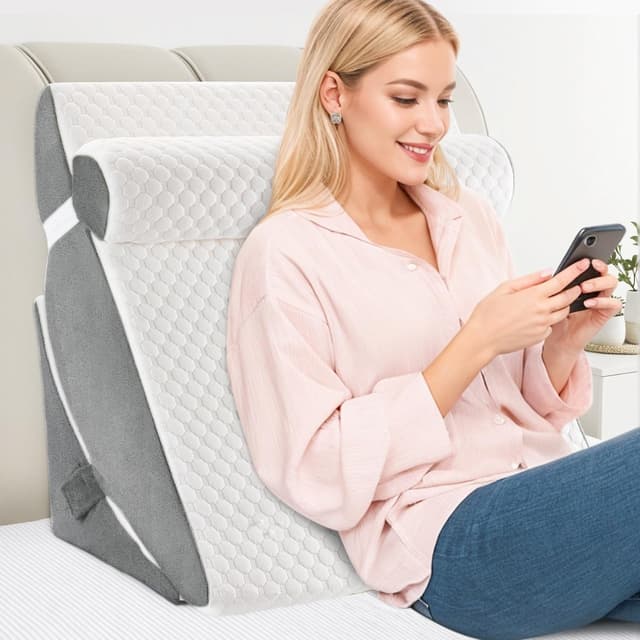 Detalle de WENRENER wedge pillow for sleeping 7 & 12 inch