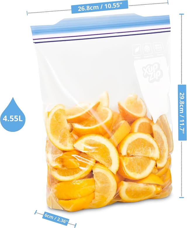 Detalle de XupZip freezer bags 4.55L 40 pack
