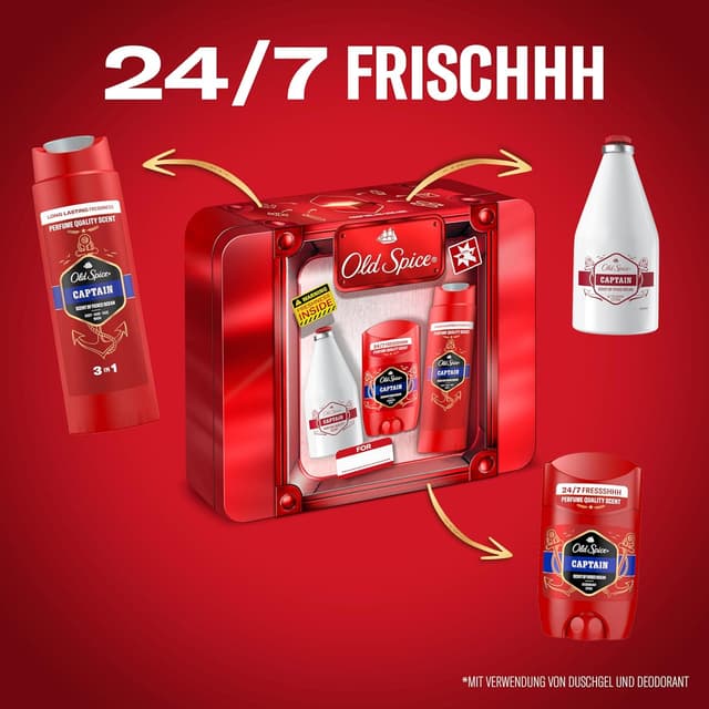 Detalle de Old Spice Tin Box Geschenkset Captain 50 ml