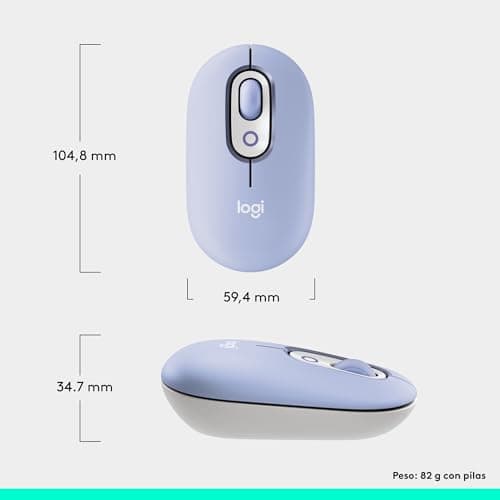 Thumbnail 6 de Logitech POP Mouse lila — ratón inalámbrico Bluetooth compacto