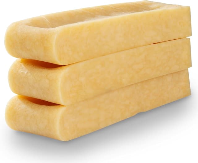 Detalle de WOW BITES Premium Kaukäse für Hunde – extra langer Käseknochen & Käsestangen (300 g, 3er Pack)