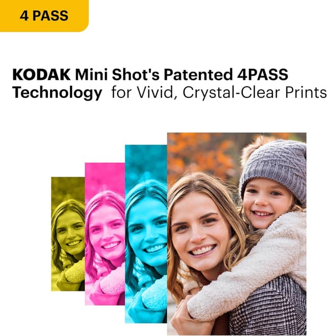 Detalle 1 de KODAK Mini 2 ERA 4PASS Portable Photo Printer (Black) bundle with Initial 8 sheets + 30 sheet pack