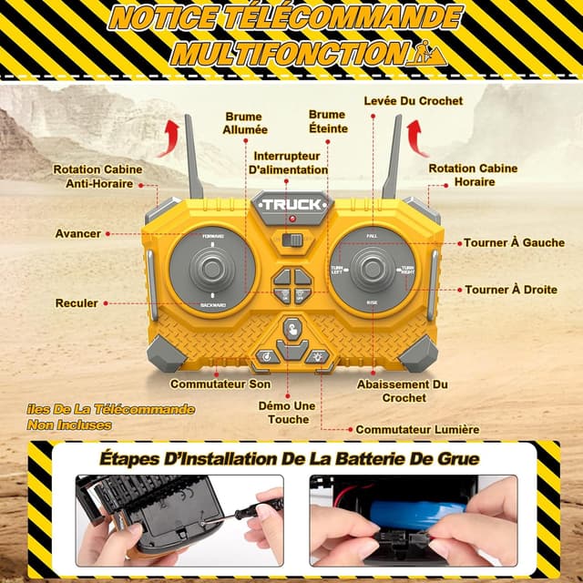 Thumbnail 5 de Cheffery 1:16 Grue télécommandée 🚧